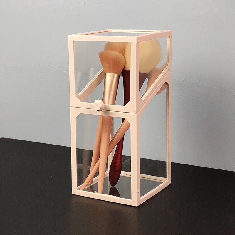 Glass Makeup Brush Bucket