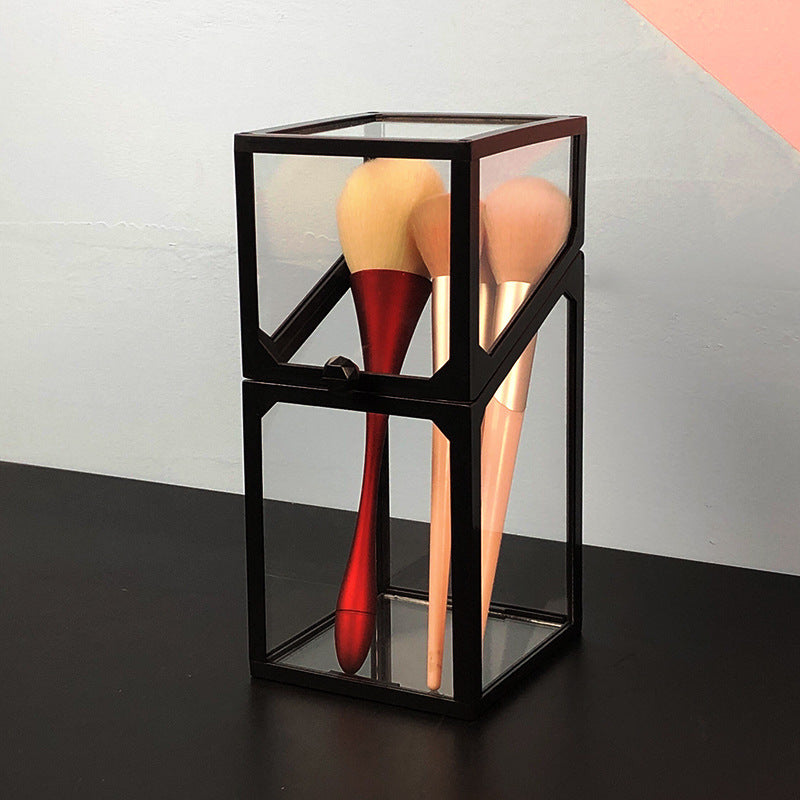 Glass Makeup Brush Bucket