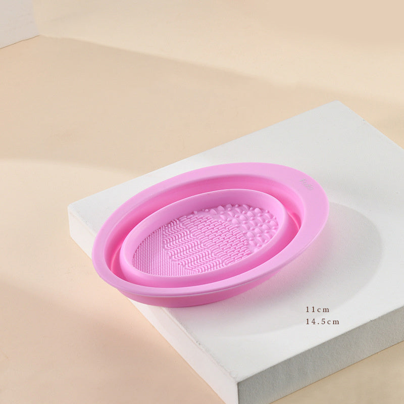 Scrubbing Plate Makeup Brush Cleaning Bowl