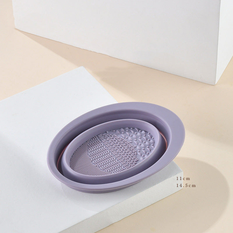 Scrubbing Plate Makeup Brush Cleaning Bowl