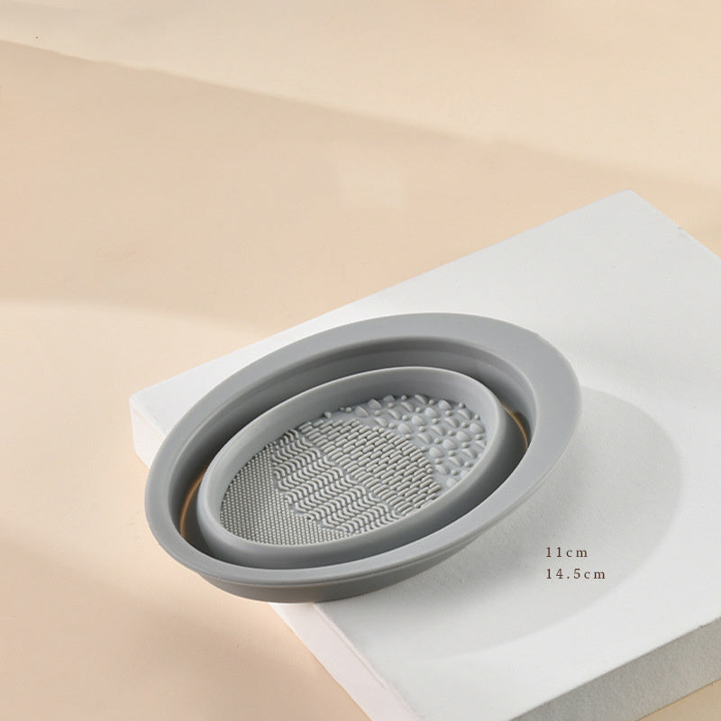 Scrubbing Plate Makeup Brush Cleaning Bowl