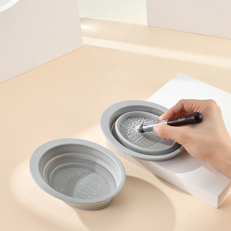 Scrubbing Plate Makeup Brush Cleaning Bowl