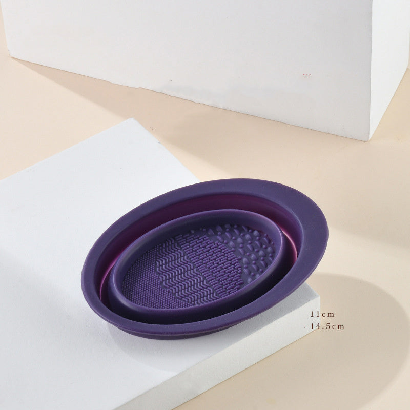 Scrubbing Plate Makeup Brush Cleaning Bowl
