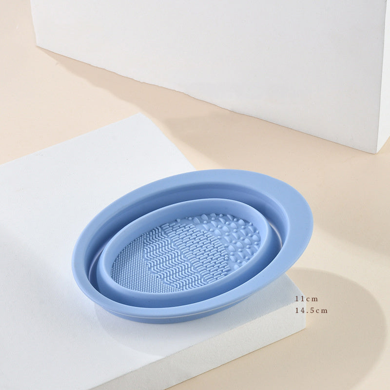 Scrubbing Plate Makeup Brush Cleaning Bowl