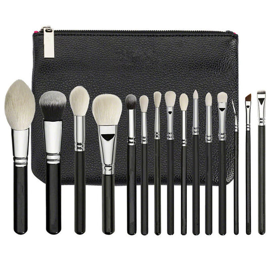 15pcs Black Makeup Brushes