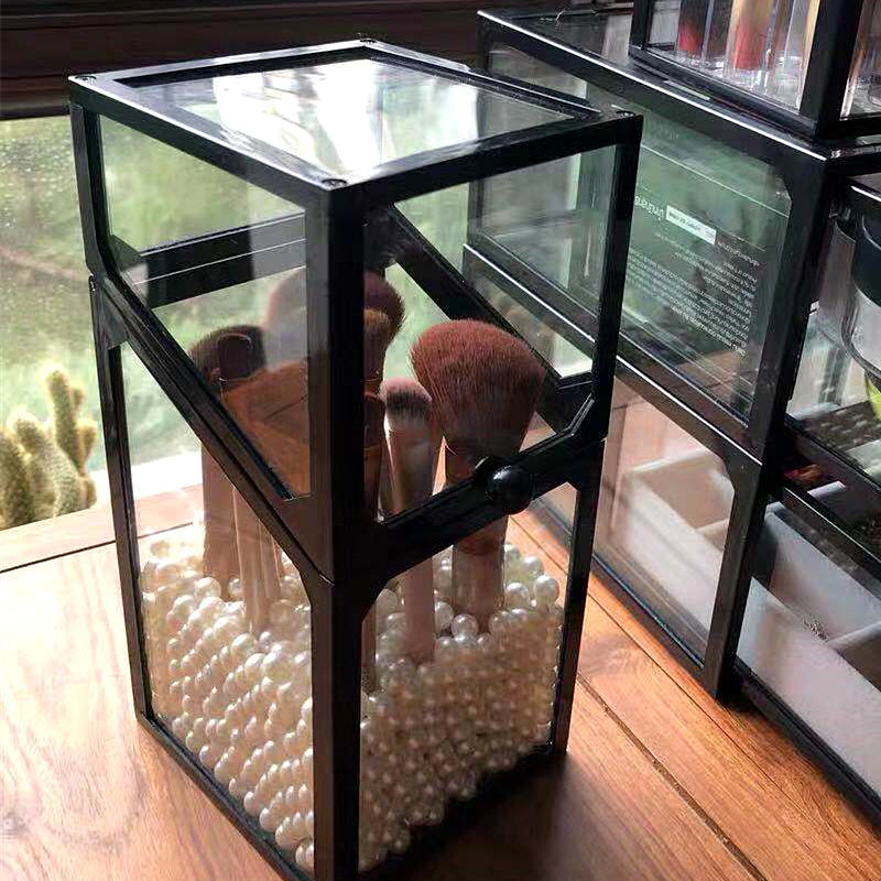 Glass Makeup Brush Bucket