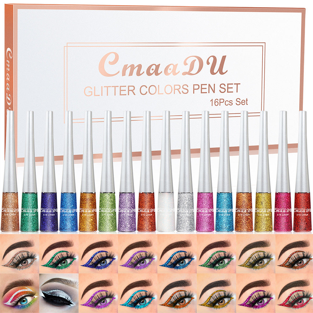 Fashion Creative Glitter Eyeliner Set