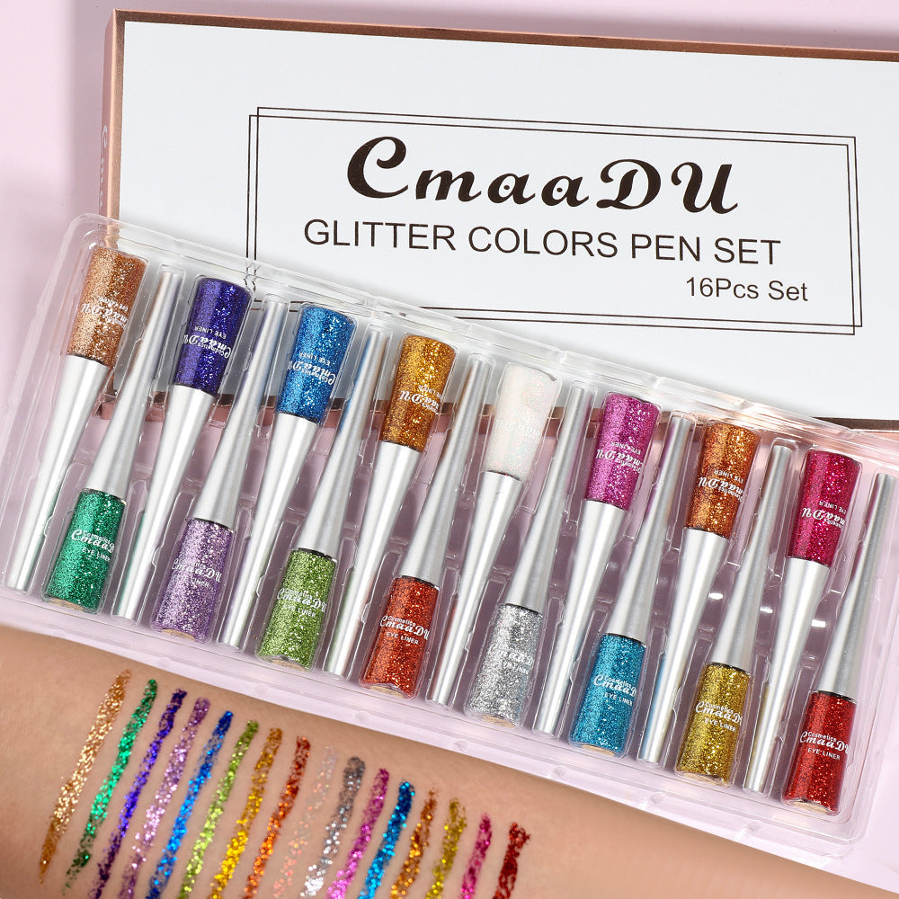 Fashion Creative Glitter Eyeliner Set